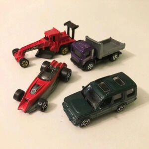 Lot of 4 Hot Wheels Shredder Street Cleaner Motor Max Land Rover Mattel Pit King